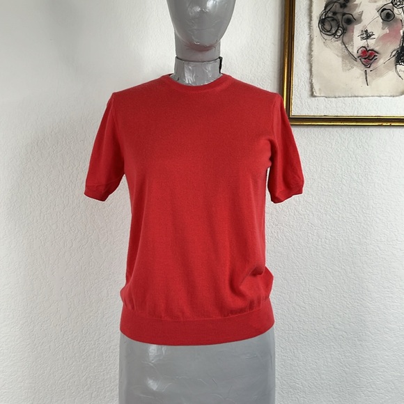 Giorgio Armani Sweaters - Giorgio Armani Cashmere Short Sleeve Crewneck Shell Sweater